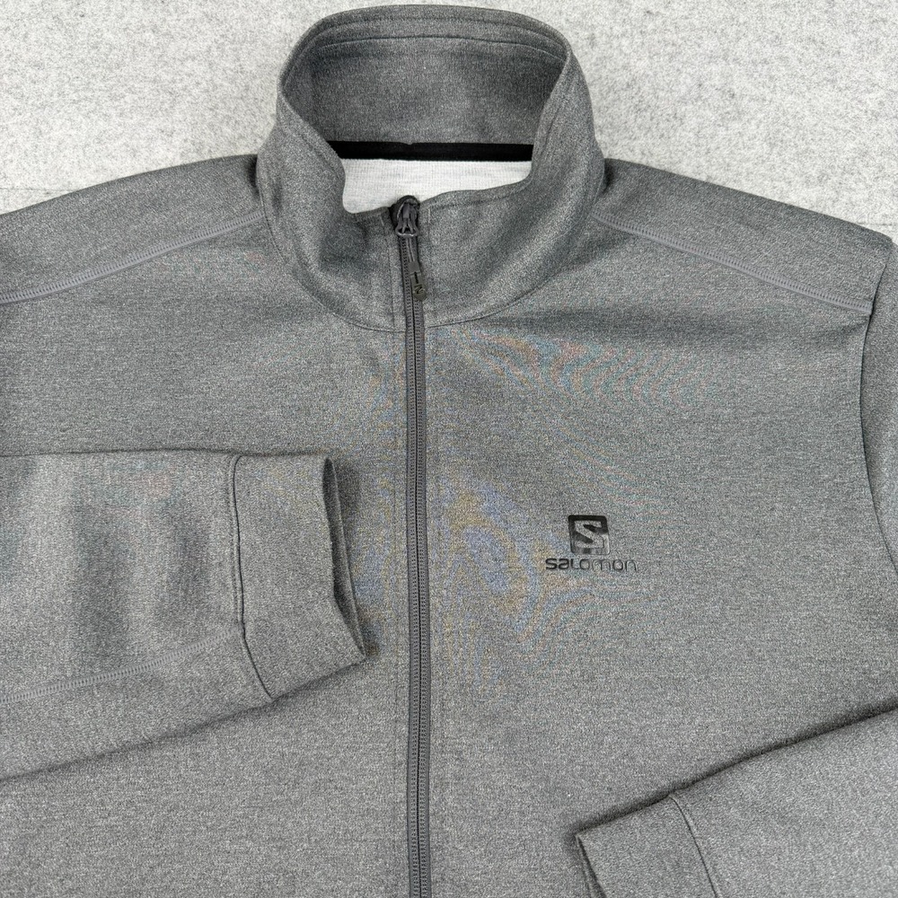 Salomon Jacket Mens Extra‎ Large XL Gray Advanced Skin Thermal Full Zip Jacket